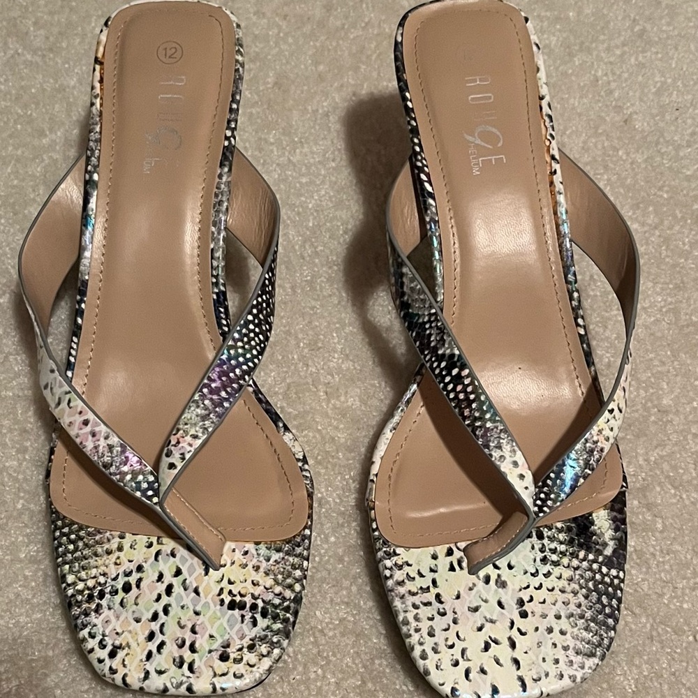 Sexy Thong Kitten Heel Sandals